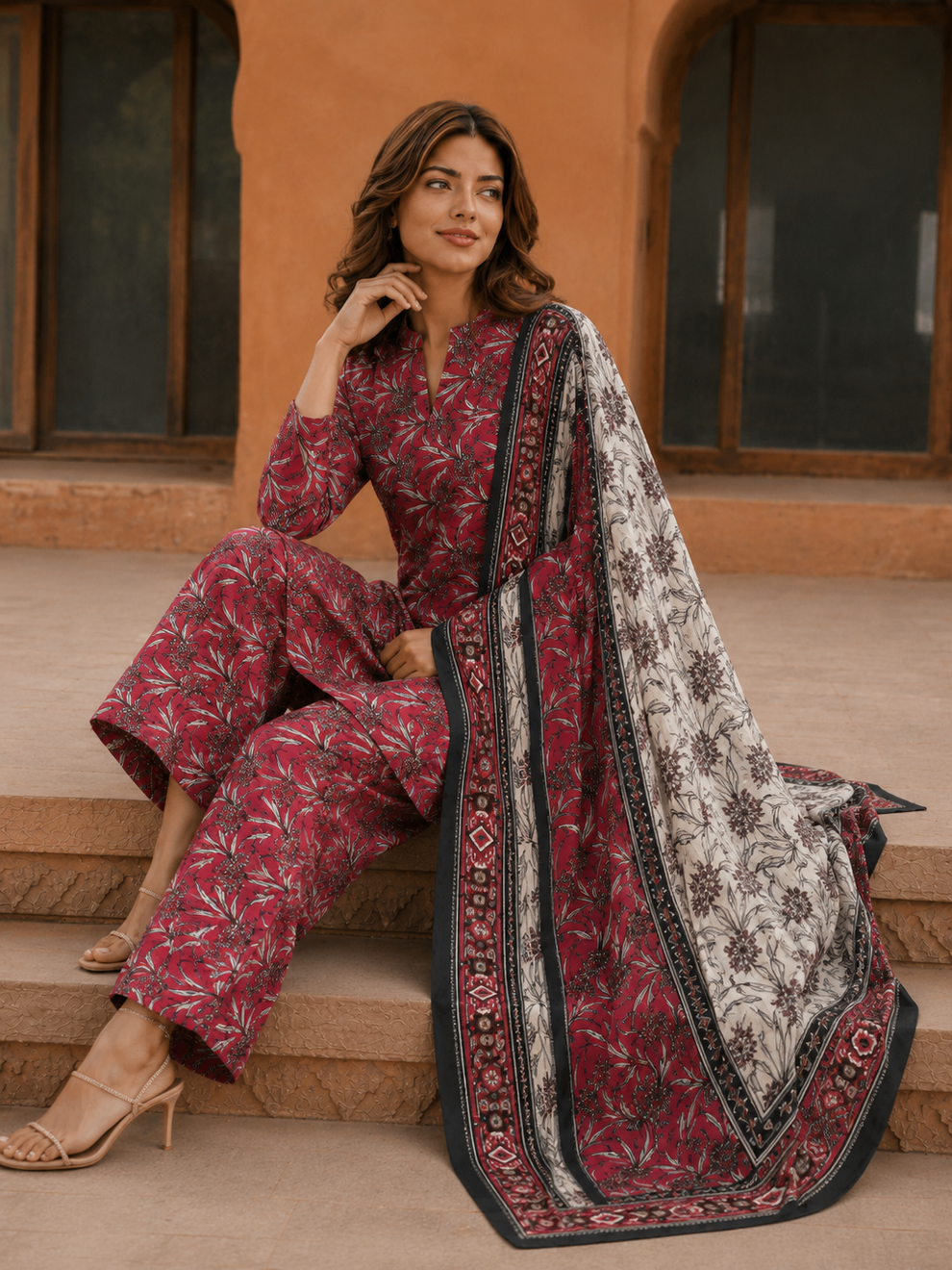 3Pc Printed Lawn Suits- (25 Design Available ) for Women (Unstitched)