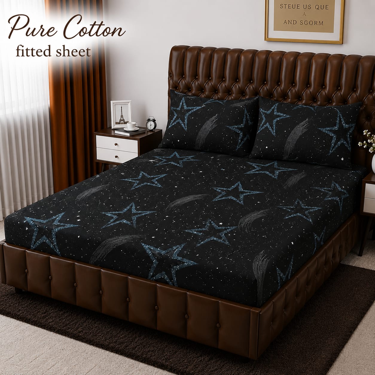 *pure cotton* FITTED BEDSHET