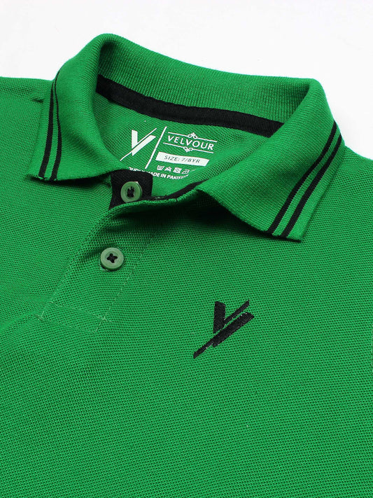 Tipping Collar Plain Polo Shirt VP11-j