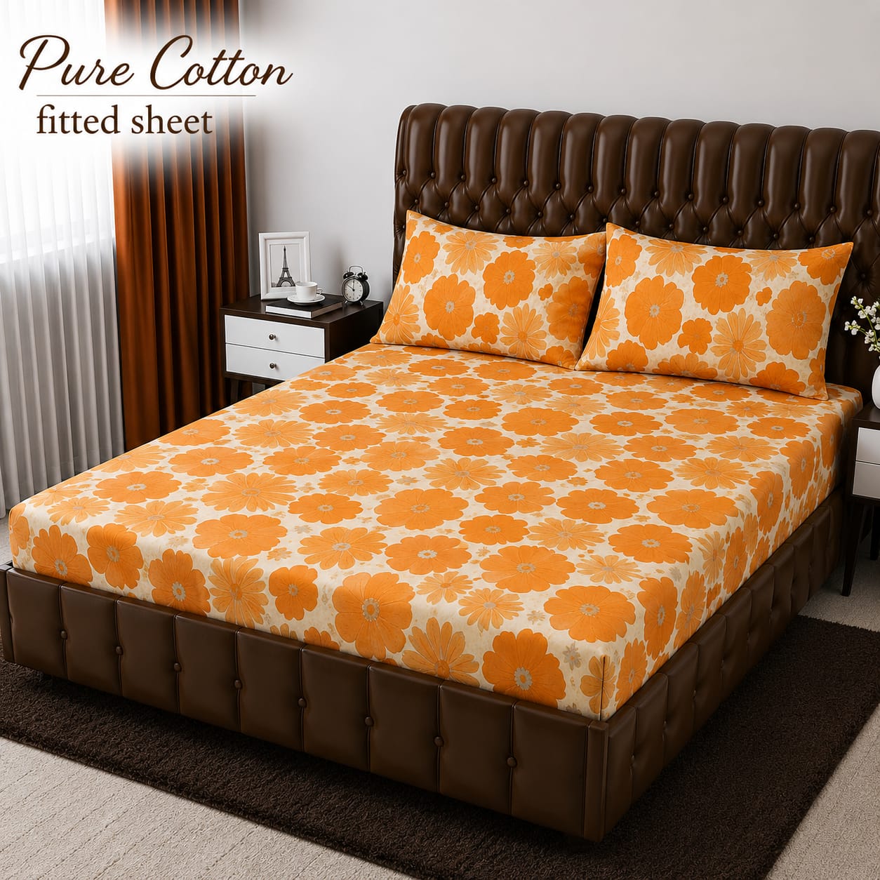 *pure cotton* FITTED BEDSHET