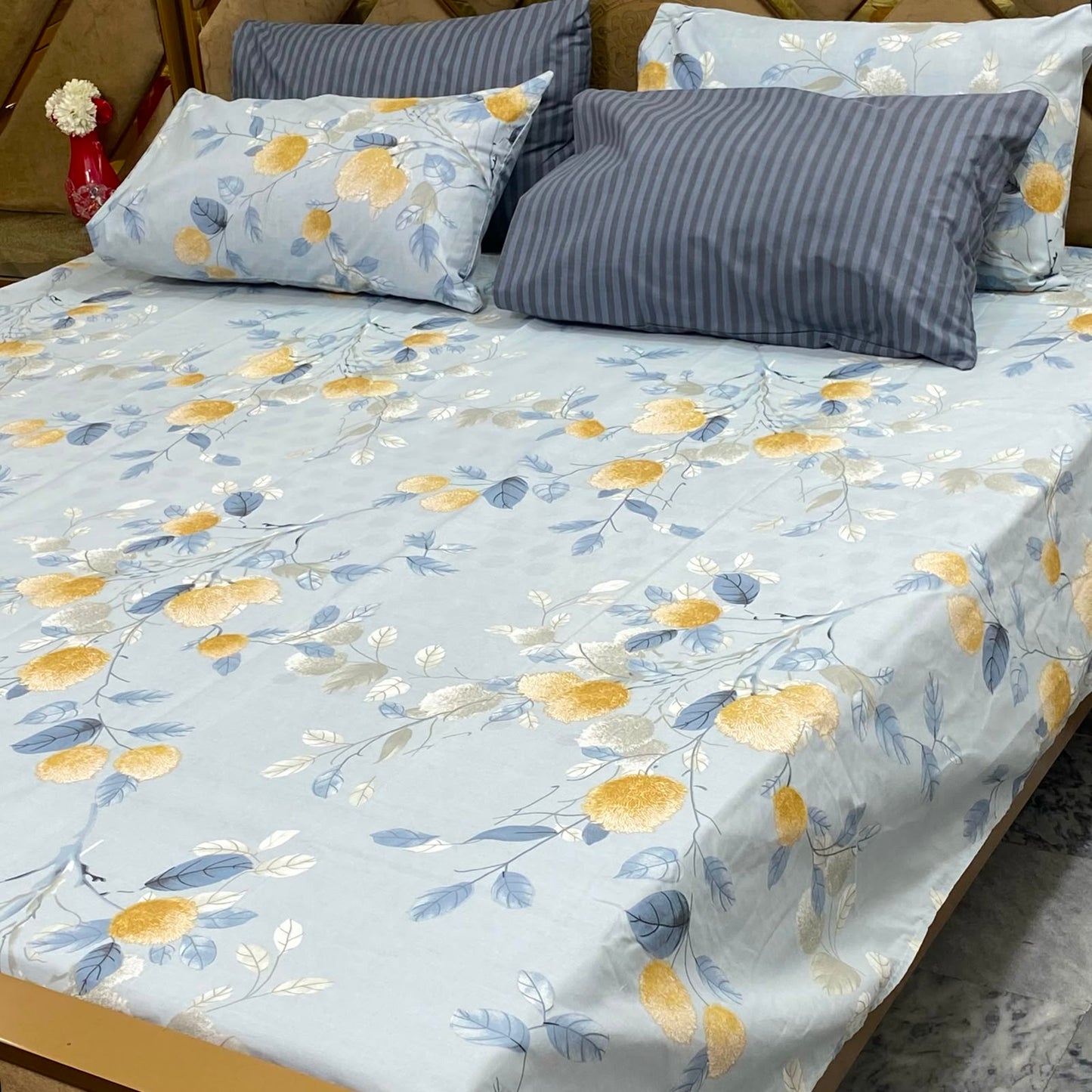 ⚜️ *5 PC Export Quality Pure Cotton Bedsheets* ⚜️
