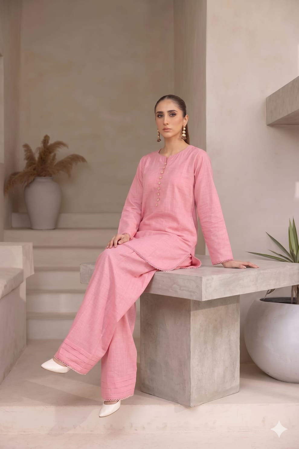 Farshi Shalwar Plain Solid two peice (STITCHED)( 6 Different Colour Available )