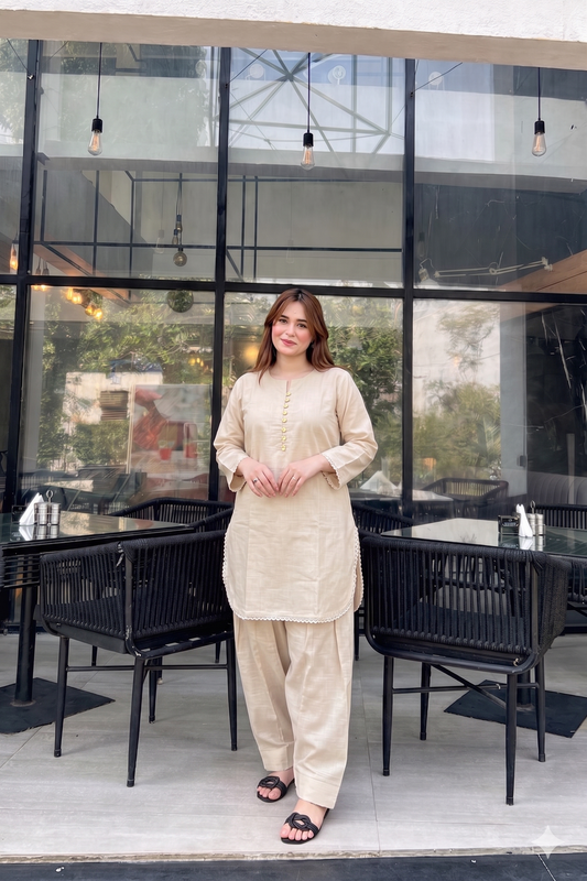 Farshi Shalwar Plain Solid two peice (STITCHED)( 6 Different Colour Available )
