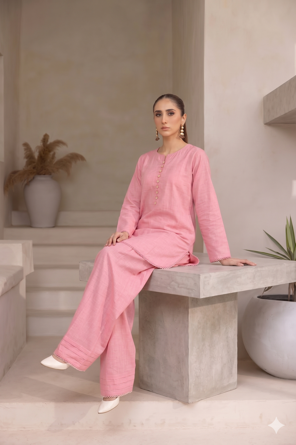 Farshi Shalwar Plain Solid two peice (STITCHED)( 6 Different Colour Available )