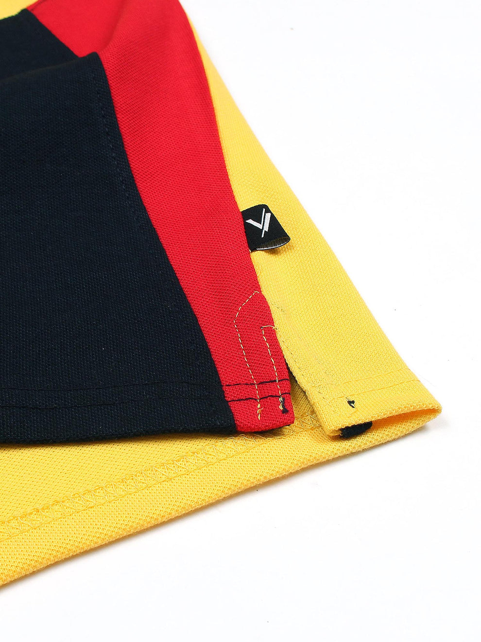 Tipping Collar Boys Polo Shirt Velvour Embroidered Red And Navy