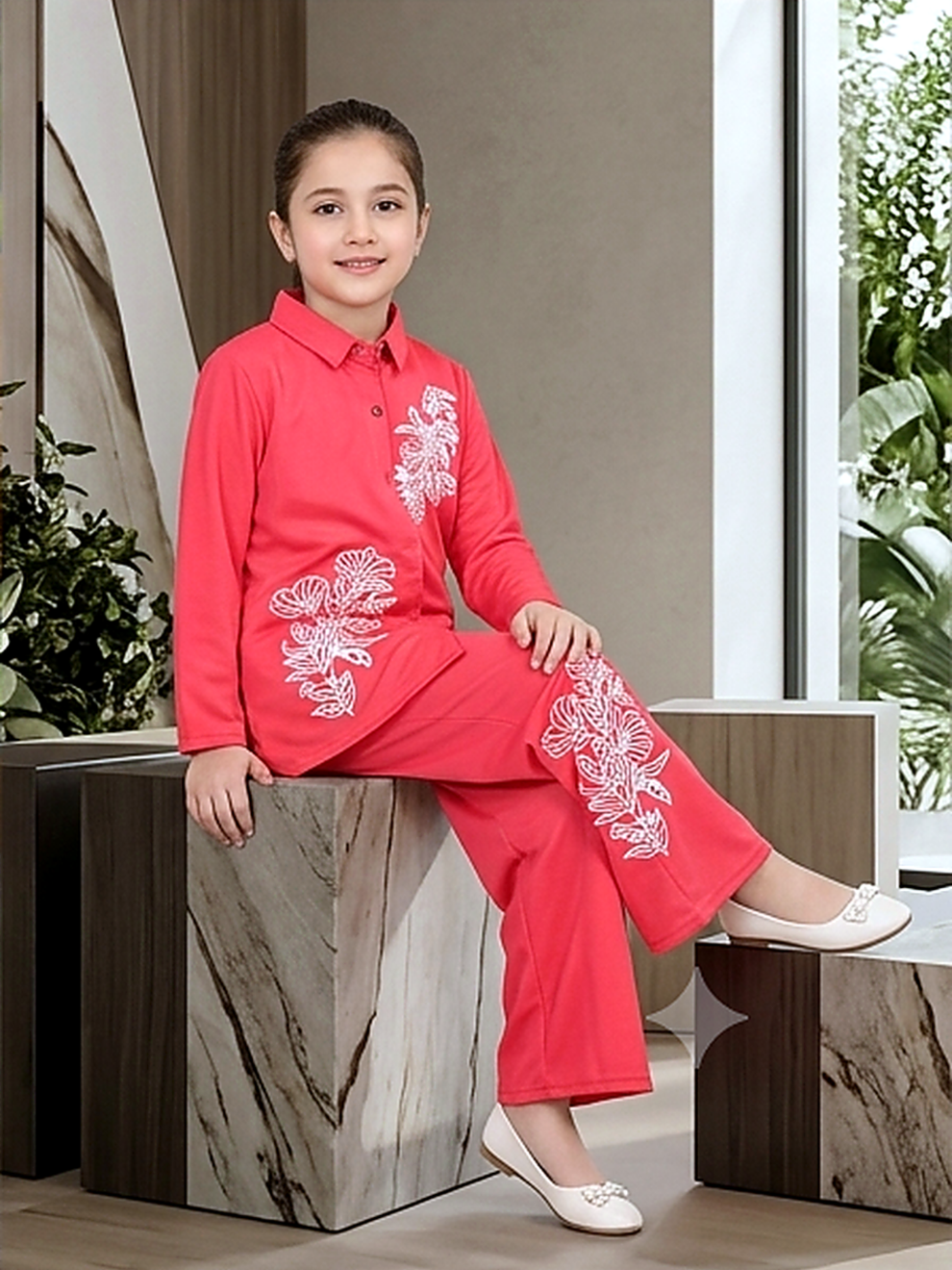 Girls Co Ord Set Printed VG232-A