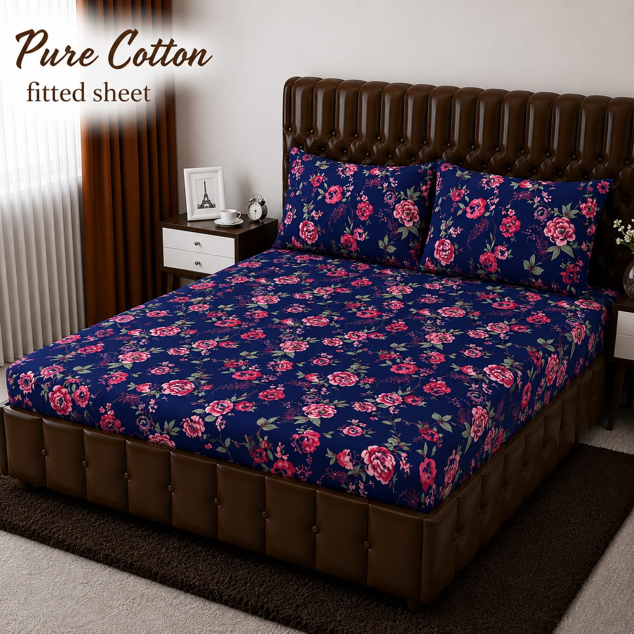 *pure cotton* FITTED BEDSHET