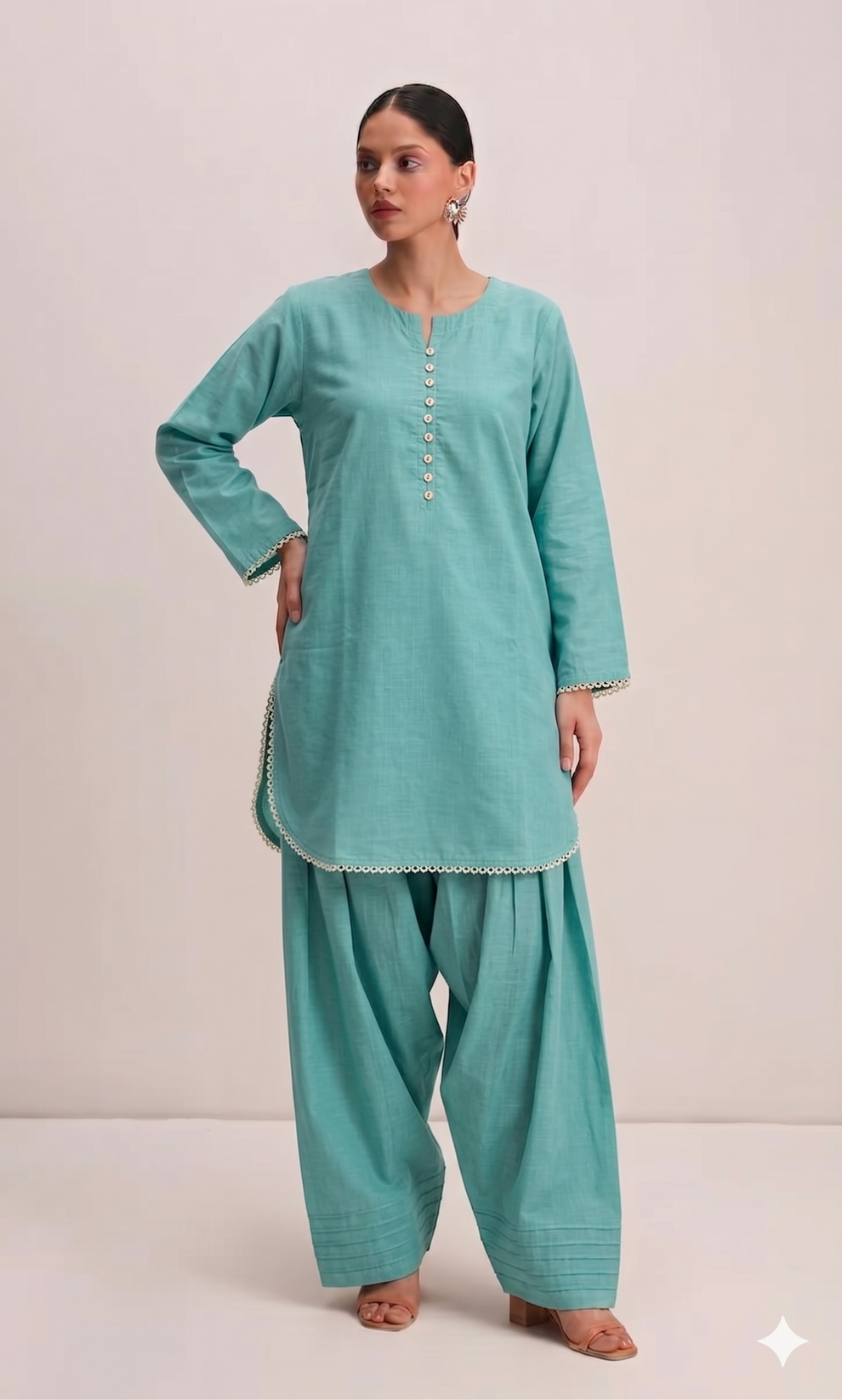 Farshi Shalwar Plain Solid two peice (STITCHED)( 6 Different Colour Available )