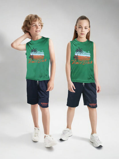 Sleeveless Tracksuit For Boys & Girls VST63-A