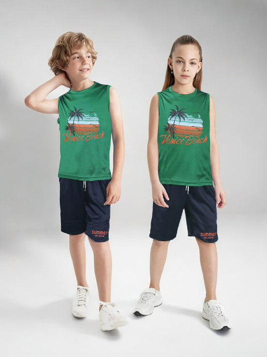 Sleeveless Tracksuit For Boys & Girls VST63-A