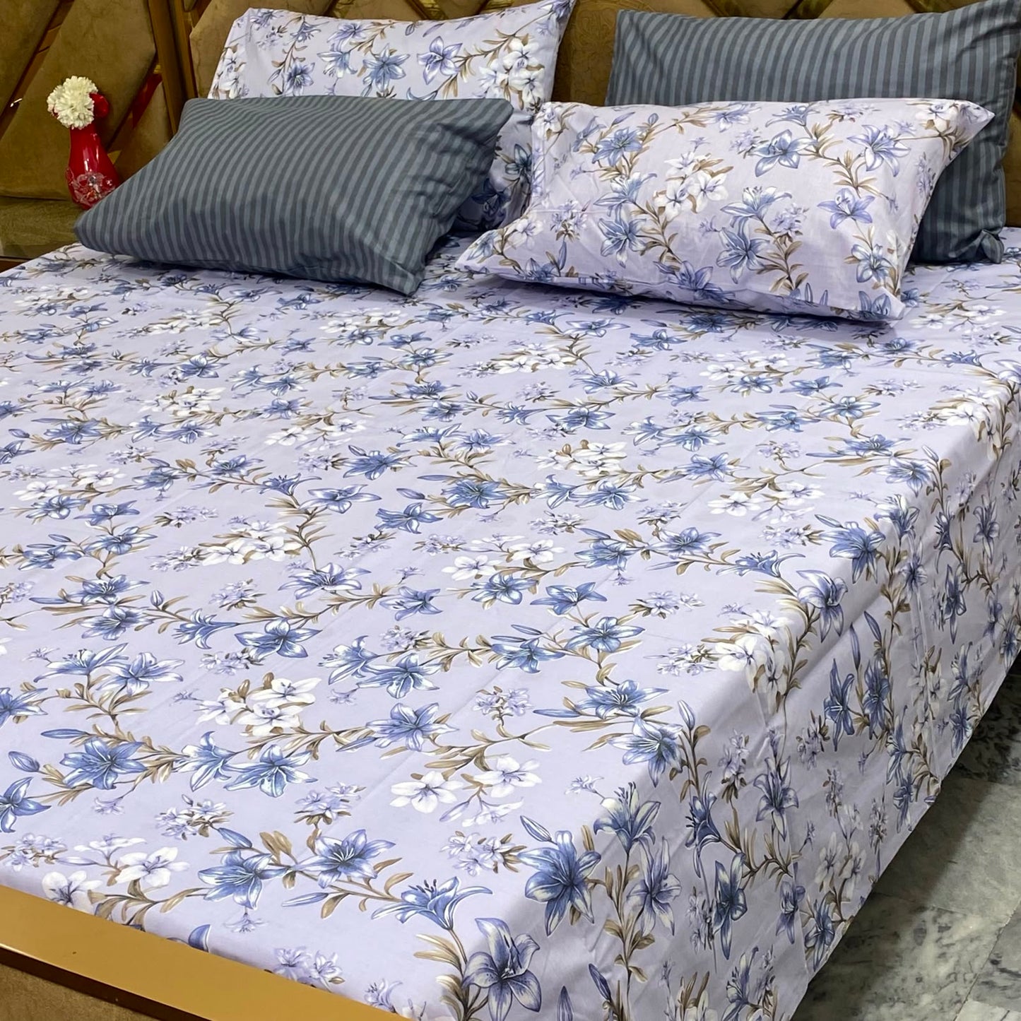 ⚜️ *5 PC Export Quality Pure Cotton Bedsheets* ⚜️