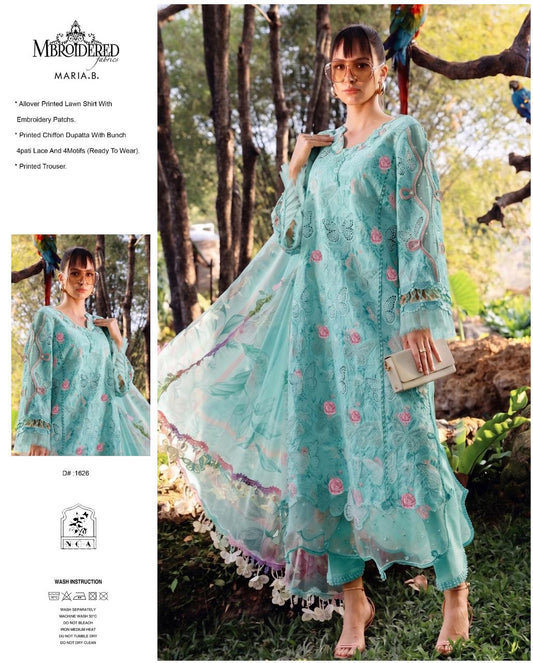 Maria B Butterfly  Lawn Summer'26 Embroidered 3Piece Unstitched