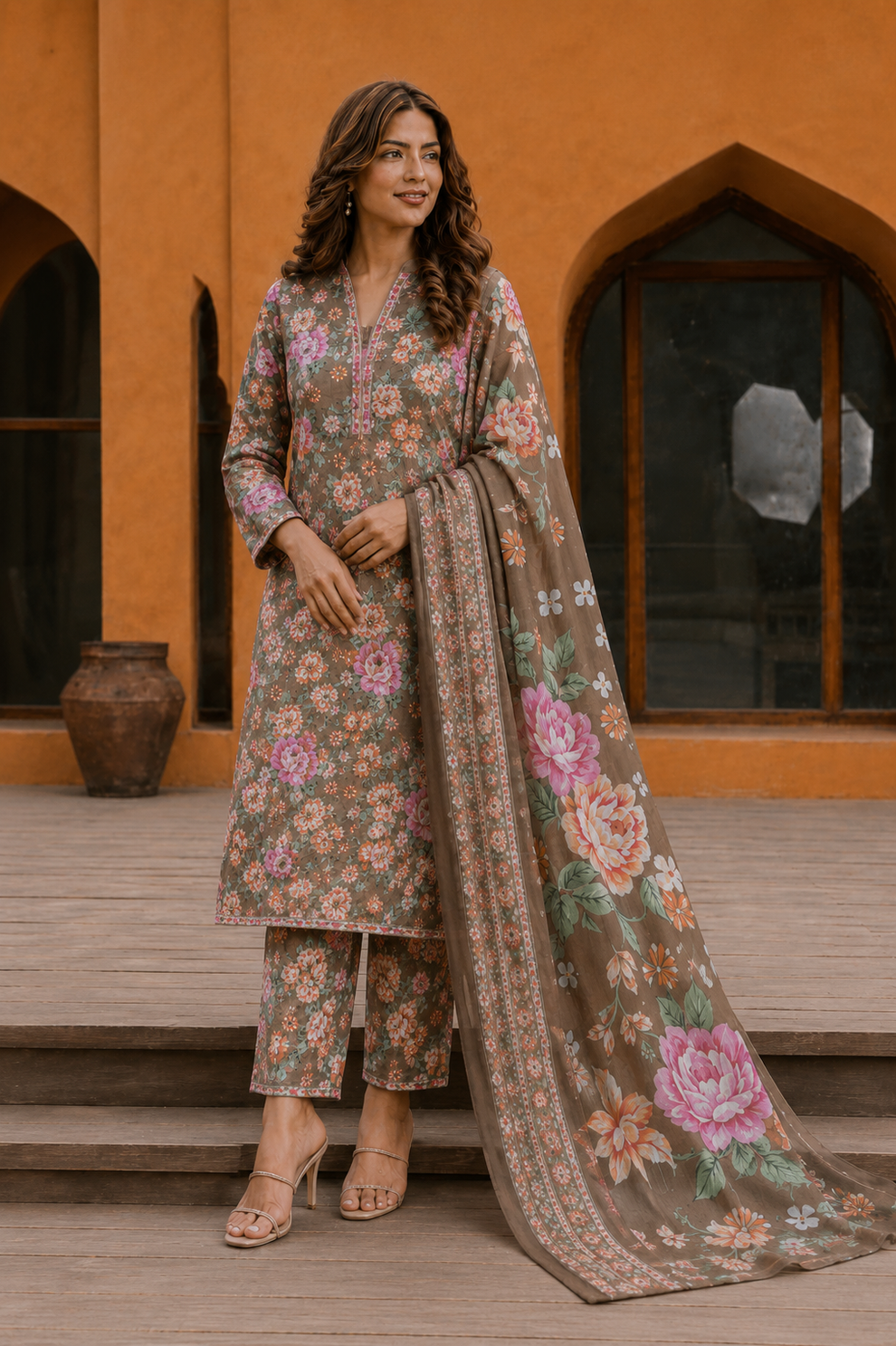 3Pc Printed Lawn Suits- (25 Design Available ) for Women (Unstitched)
