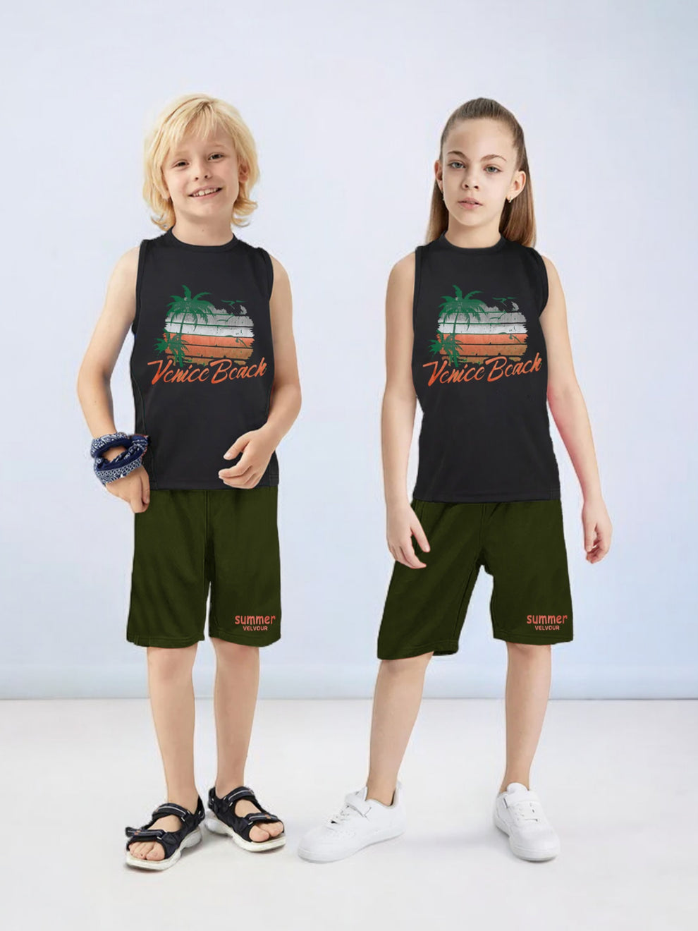 Sleeveless Tracksuit For Boys & Girls VST63-A