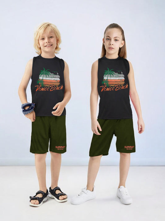 Sleeveless Tracksuit For Boys & Girls VST63-A