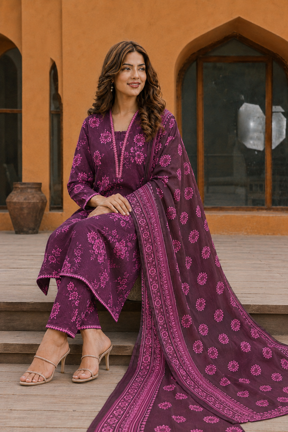 3Pc Printed Lawn Suits- (20 Design Available ) for Women (Unstitched)