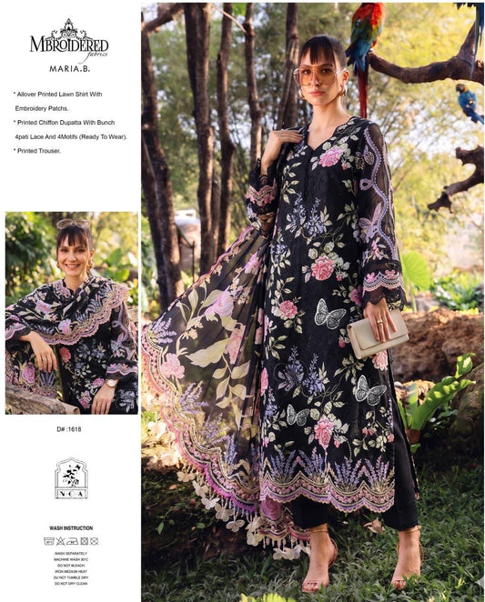 Maria B Butterfly  Lawn Summer'26 Embroidered 3Piece Unstitched