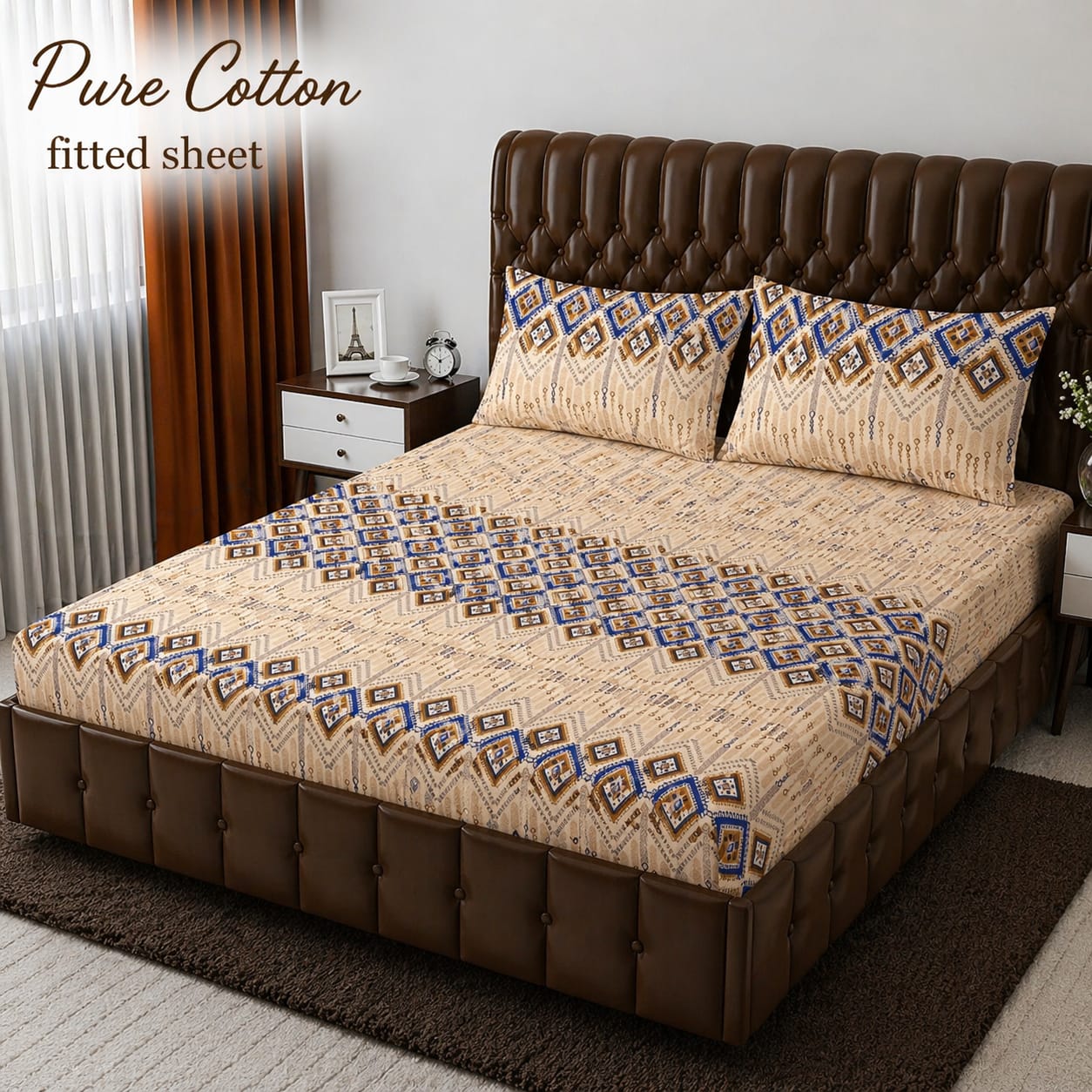 *pure cotton* FITTED BEDSHET