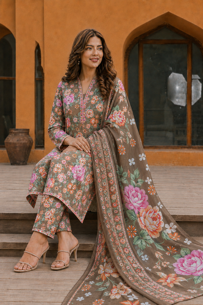 3Pc Printed Lawn Suits- (25 Design Available ) for Women (Unstitched)