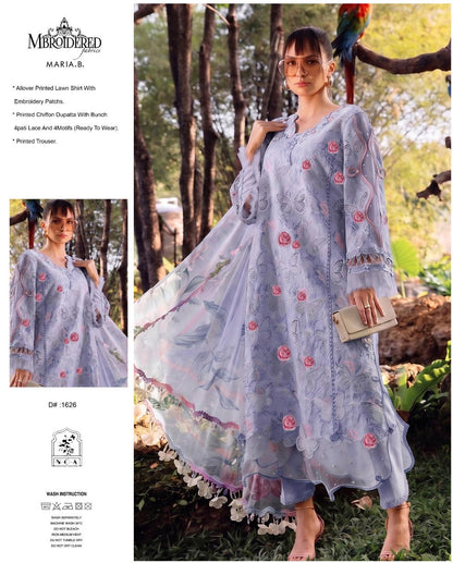 Maria B Butterfly  Lawn Summer'26 Embroidered 3Piece Unstitched