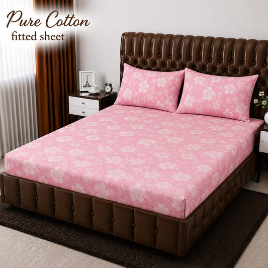*pure cotton* FITTED BEDSHET